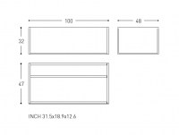 MODULO INFERIOR 100cm CON ESTANTE THE GRID by COSMI